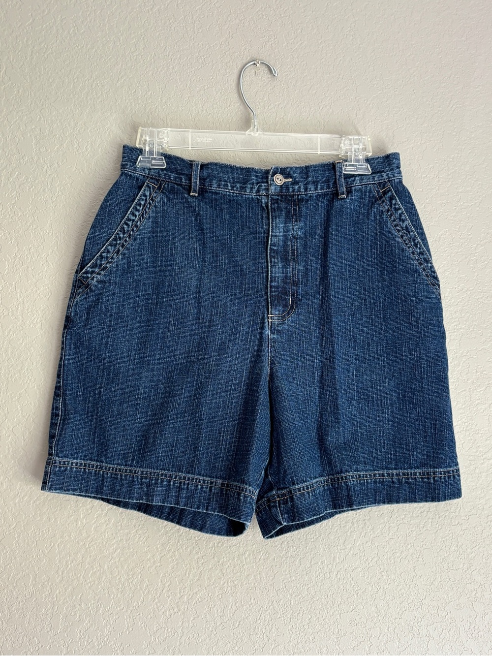Studio Works Dark Blue High waisted Cotton Denim Shorts women’s 10